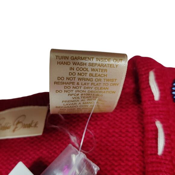 NWT Deadstock Ugly Christmas Sweater Vest Red Small Beaded Snowman Bobbie Brooks - Picture 7 of 11